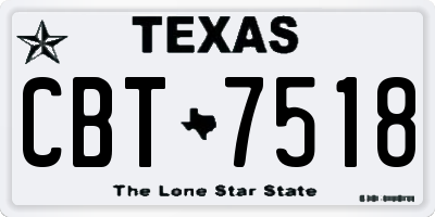 TX license plate CBT7518