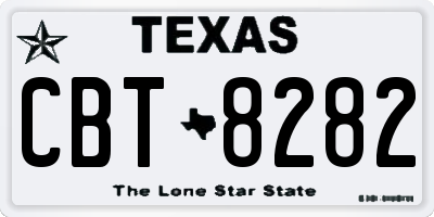 TX license plate CBT8282