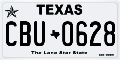 TX license plate CBU0628