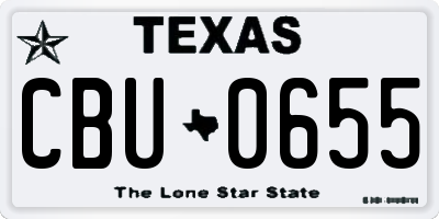 TX license plate CBU0655