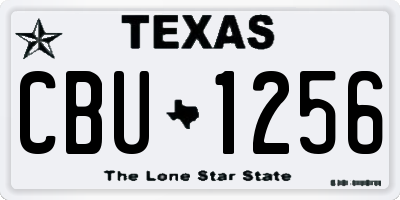TX license plate CBU1256