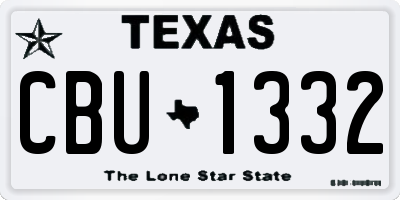 TX license plate CBU1332