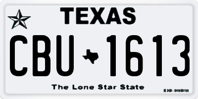 TX license plate CBU1613