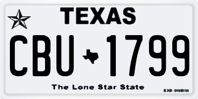 TX license plate CBU1799