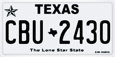 TX license plate CBU2430