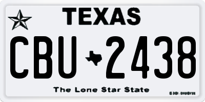 TX license plate CBU2438