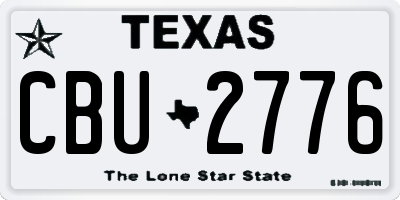 TX license plate CBU2776