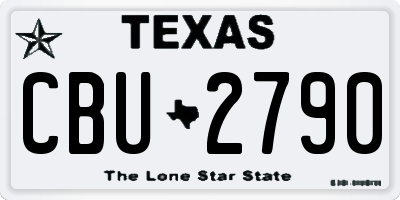 TX license plate CBU2790