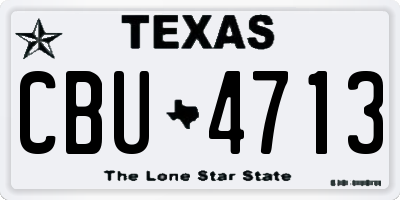 TX license plate CBU4713
