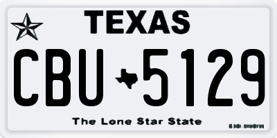 TX license plate CBU5129