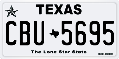 TX license plate CBU5695