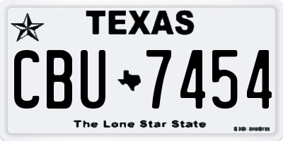 TX license plate CBU7454