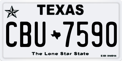 TX license plate CBU7590