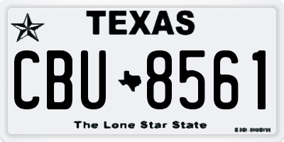 TX license plate CBU8561
