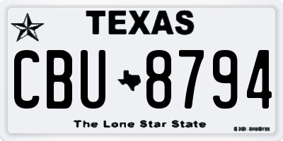 TX license plate CBU8794