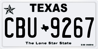 TX license plate CBU9267