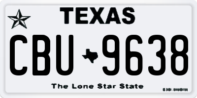 TX license plate CBU9638