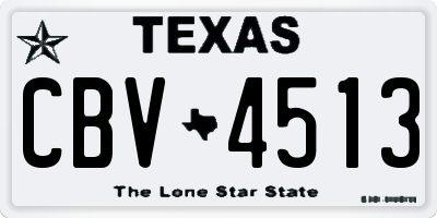 TX license plate CBV4513