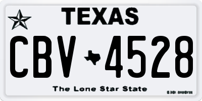 TX license plate CBV4528