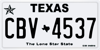 TX license plate CBV4537