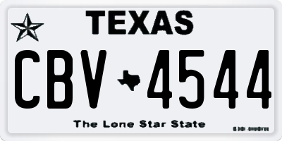 TX license plate CBV4544