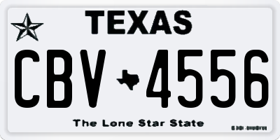 TX license plate CBV4556
