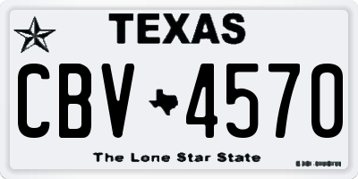 TX license plate CBV4570