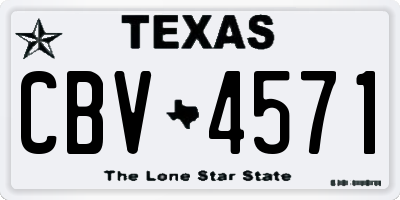 TX license plate CBV4571