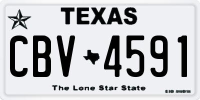 TX license plate CBV4591