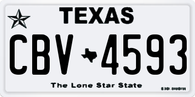 TX license plate CBV4593
