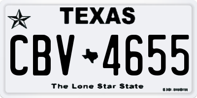 TX license plate CBV4655