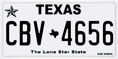 TX license plate CBV4656