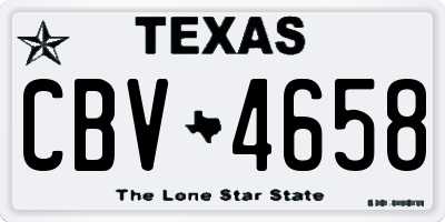 TX license plate CBV4658