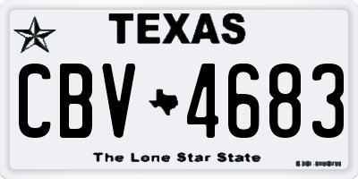 TX license plate CBV4683