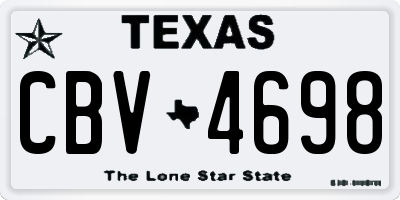 TX license plate CBV4698