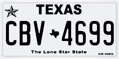 TX license plate CBV4699