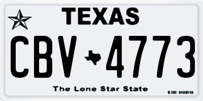 TX license plate CBV4773