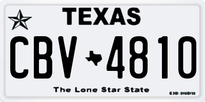 TX license plate CBV4810