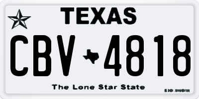 TX license plate CBV4818