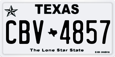 TX license plate CBV4857