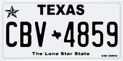 TX license plate CBV4859