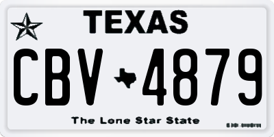 TX license plate CBV4879
