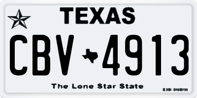 TX license plate CBV4913