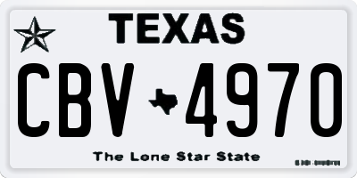 TX license plate CBV4970