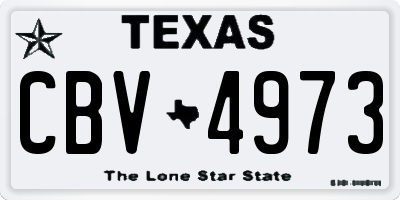 TX license plate CBV4973