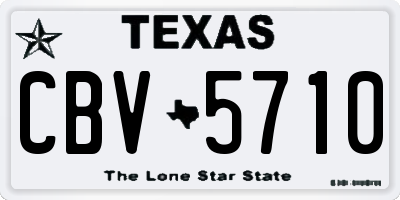TX license plate CBV5710