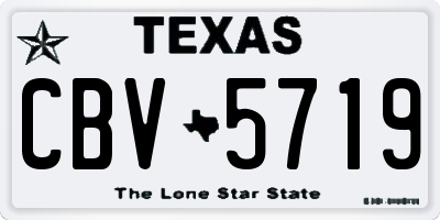 TX license plate CBV5719