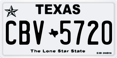 TX license plate CBV5720
