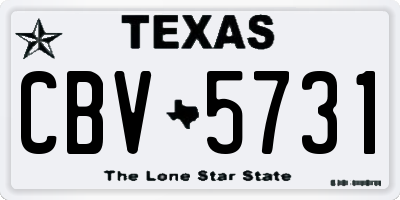 TX license plate CBV5731