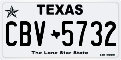 TX license plate CBV5732